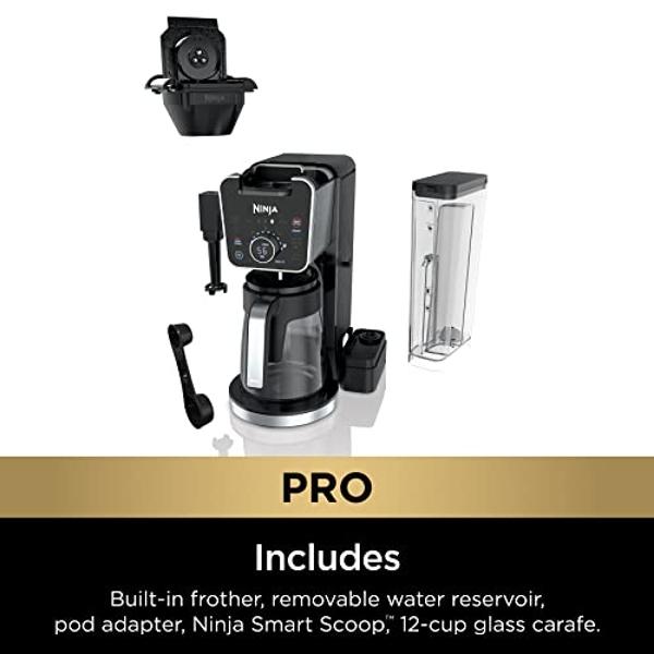 Ninja Drip Coffee Maker With K Cup Combo, DualBrew Pro Specialty Coffee System, Coffee Machine Compatible with K-Cup Pods, 12 Cup Single Serve Coffee Makers with Paper Filter, CFP3
