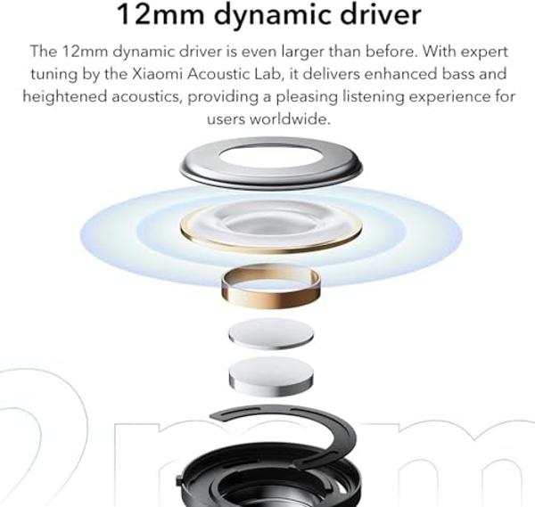 Xiaomi Redmi Buds 4 Active TWS Wireless Earbuds, Bluetooth 5.3 Low-Latency Game Headset with AI Call Noise Cancelling, IP54 Waterproof, 28H Playtime, Lightweight Comfort Fit Headph