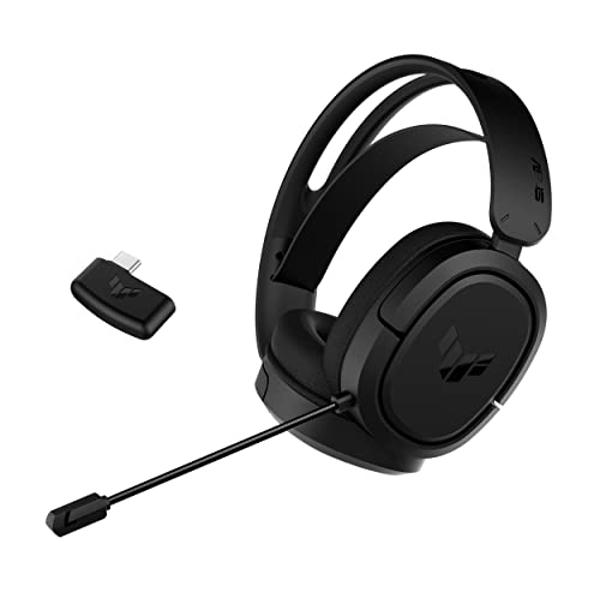 ASUS TUF Gaming H1 Wireless Headset | Discord Certified Mic, 7.1 Surround Sound, 40mm Drivers, 2.4GHz, USB-C, Lightweight, 15 Hour Battery Life, for PC, Mac, Switch, Mobile Devices