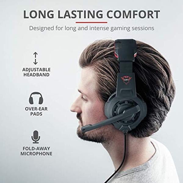 Trust Gaming GXT 310 Wired Stereo Headset - Over-the-head - Circumaural - Black - 36 Ohm - 20 Hz