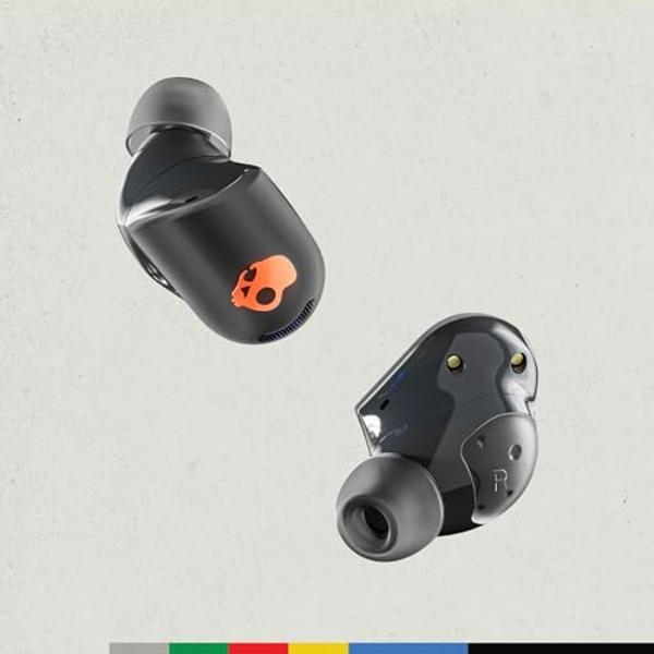 Skullcandy Sesh ANC Active in-Ear Noise Canceling Wireless Earbuds, 48 Hr Battery, IP67 Waterproof, Microphone, Works with iPhone Android and Bluetooth Devices - True Black/Orange