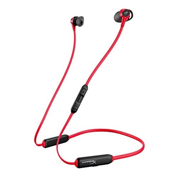 HyperX Cloud Buds – Bluetooth Wireless Headphones, Qualcomm aptX HD, 10 Hour Battery Life, 14mm Drivers, Comfortable Silicone Ear Tips, 3 Ear Tip Sizes Included, Mesh Travel Pouch
