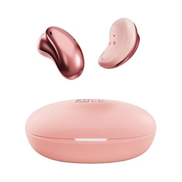 MEE audio Pebbles True Wireless Earbuds - Bluetooth 5.3 Low Profile in Ear Lightweight Headphones with Headset Microphone & Call Noise Reduction for Gym/Workouts/Sports and Gaming,
