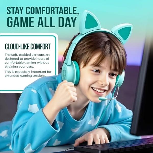 ASUS TUF Gaming H1 Wired Headset | Discord Certified Mic, 7.1 Surround Sound, 40mm Drivers, 3.5mm, Lightweight, for PC, Switch, PS4, PS5, Xbox One, Xbox Series X | S, and Mobile De