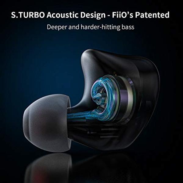 FIIO FH3 HiFi Earphones 3 Drivers (1 Dynamic + 2 Knowles BA), in-Ear Earphones High Resolution, Bass Sound, High Fidelity for Smartphone/PC/Tablet