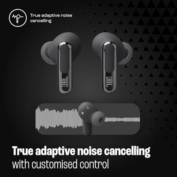JBL Live Beam 3 - True Wireless Noise-Cancelling Stick-Closed Earbuds, 48Hrs Total Playback, Wireless Charging, 6 Mics for Perfect Calls, Multi-Point Connection, IP55 Waterproof an