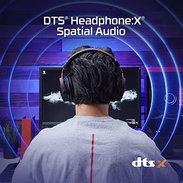 HyperX Cloud Alpha Wireless - Gaming Headset for PC, 300-hour battery life, DTS Headphone:X Spatial Audio, Memory foam, Dual Chamber Drivers, Noise-canceling mic, Durable aluminum 