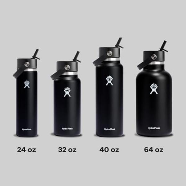 Hydro Flask Wide Flex Straw Cap Black 32 Oz