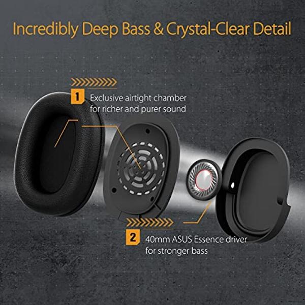 ASUS TUF Gaming H1 Wired Headset | Discord Certified Mic, 7.1 Surround Sound, 40mm Drivers, 3.5mm, Lightweight, for PC, Switch, PS4, PS5, Xbox One, Xbox Series X | S, and Mobile De