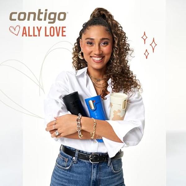 Contigo x Ally Love Stainless Steel Vacuum-Insulated Travel Mug with Autoseal and Easy Clean Lid, Spill-proof, Keeps Drinks cold 24 hrs & hot for 11 hrs, BPA Free, 16oz., West Loop