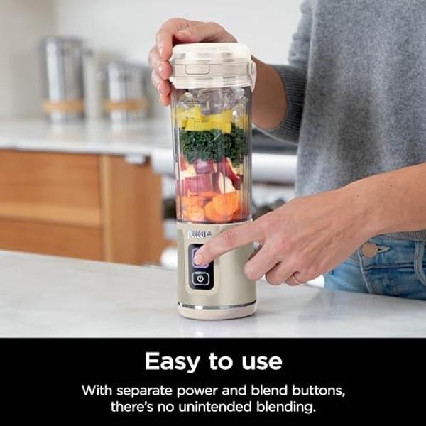 Ninja Blast Portable Blender, Cordless, 18oz. Vessel, Personal Blender For-Shakes and Smoothies, BPA Free, Leakproof-Lid and Sip Spout, USB-C Rechargeable, Dishwasher Safe Parts, V