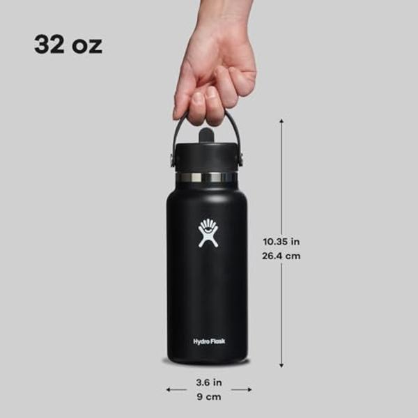 Hydro Flask Wide Flex Straw Cap Black 32 Oz