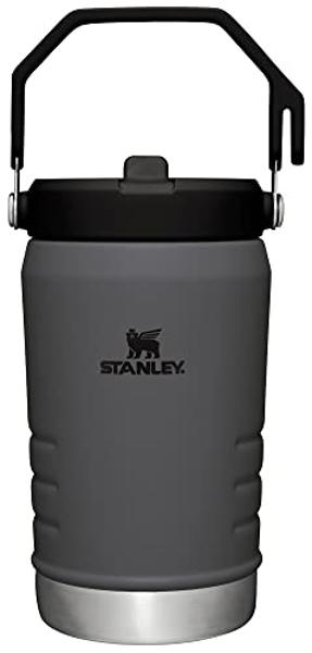 Stanley IceFlow Flip Straw Jug with Handle 40 oz| Twist On Lid and Flip Up Straw | Leak Resistant for Travel and Sports | Insulated Stainless Steel |BPA-Free |Charcoal