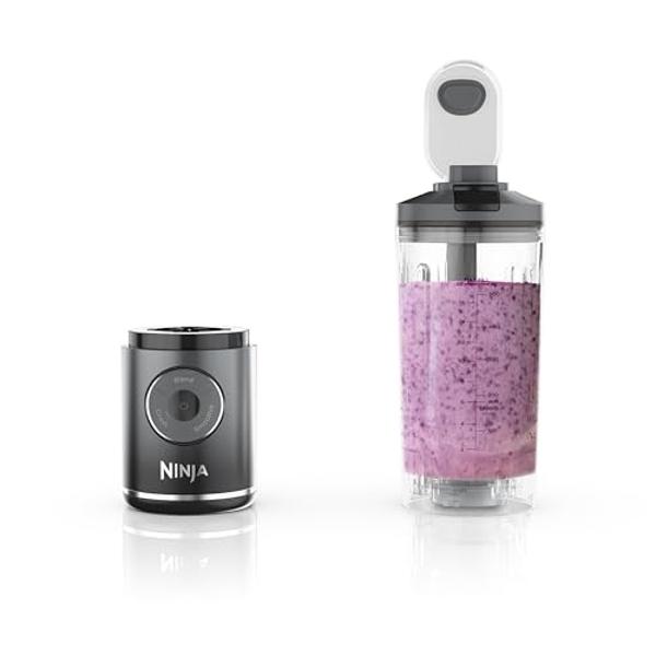 Ninja Blast Max, Portable & Personal Blender + Twist & Go, Smoothie, Blend, Ice Crush, 3 Programs, Cordless, 22 oz removable Vessel, Dishwasher Safe, Leakproof, Grey, BC251GY