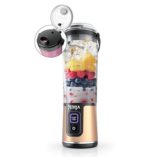 Ninja Blast Portable Blender, Cordless, 18oz. Vessel, Personal Blender For-Shakes and Smoothies, BPA Free, Leakproof-Lid and Sip Spout, USB-C Rechargeable, Dishwasher Safe, Metalli
