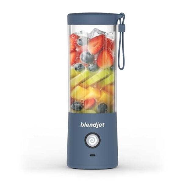 BlendJet Portable Blender for Smoothies & Shakes - 16oz BlendJet 2 Cordless Personal & Small Blender, USB-C Rechargeable & Self Cleaning - Quiet Mini Travel Blender with Stainless 