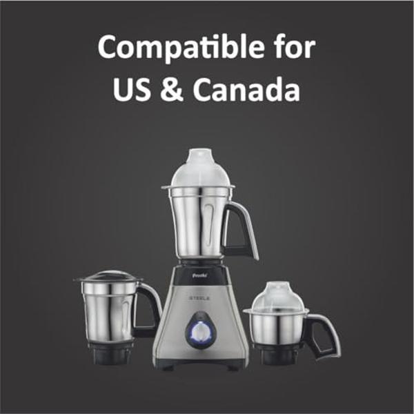 Preethi Mixer Grinder, 13 x 8.6 x 12.5 inches, Black, Silver