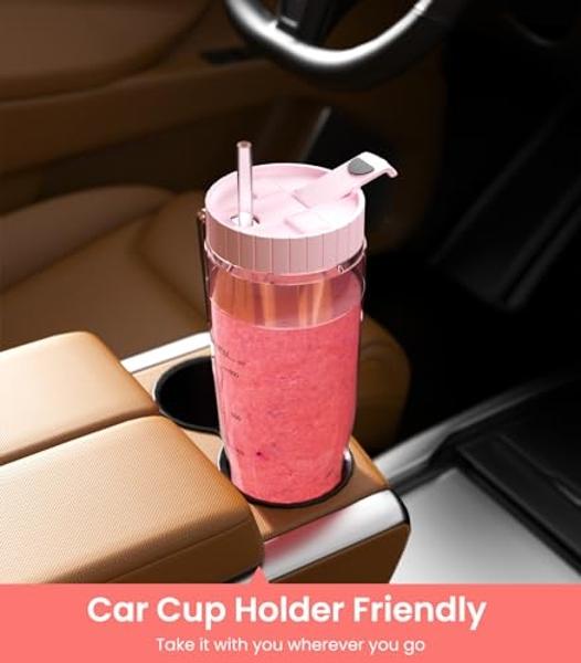 Sangcon 6-in-1 Immersion Blender Handheld, Hand Blender with Chopper & 34oz Blending Cup Storage Base, 2-Speed Adjustable Stick Blender,Stainless Steel Blades, Detachable Blender, 