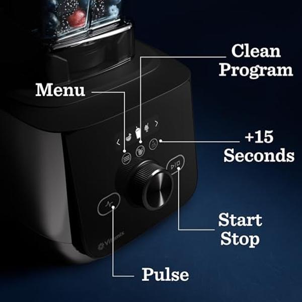 Vitamix Explorian Blender with Programs, Professional-Grade, 64 oz. Low-Profile Container, Black (Renewed Premium)