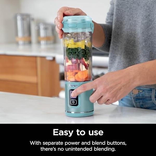 Ninja Blast Portable Blender, Cordless, 18oz. Vessel, Personal Blender For-Shakes and Smoothies, BPA Free, Leakproof-Lid and Sip Spout, USB-C Rechargeable, Dishwasher Safe Parts, T