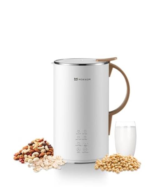 OK MOKKOM Automatic Nut Milk Maker 20 oz Soy Milk Maker, Homemade Almond, Oat, Coconut, Soy, Plant-Based Milk Dairy Free Beverages, Almond Milk Maker with Delay Start/Boild Water/S