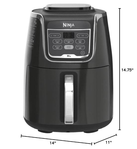 Ninja Air Fryer XL, 5.5 Qt. Capacity that can Air Fry, Air Roast, Bake, Reheat & Dehydrate, with Dishwasher Safe, Nonstick Basket & Crisper Plate and a Chef-Inspired Recipe Guide, 