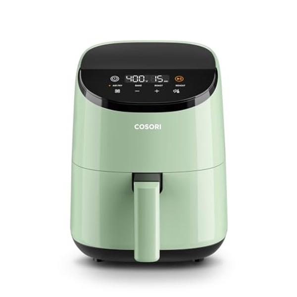COSORI Air Fryer 2.1 Qt, 4-in-1 Small Mini Airfryer, Bake, Roast, Reheat, 97% Less Oil, Compact & Quiet, Nonstick & Dishwasher Safe Basket, 30 In-App Recipes with Nutrition Facts, 