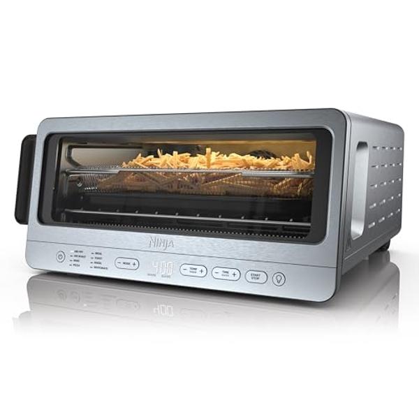 Ninja Flip Toaster Oven&Air Fryer, 8-in-1 Functionality, Flip Up&Away Capability for Storage Space, LargeCapacity, Air Fry Basket, SheetPan, Wire Rack&Removable Crumb Tray, Stainle