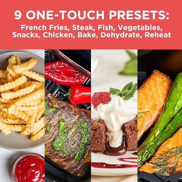 BLACK+DECKER Purifry 6QT Air Fryer, Crispy Deep Fried Taste without the Fat, Plus Bake, Dehydrate, and Keep Food Warm, Digital Touchscreen and Auto Shut-Off