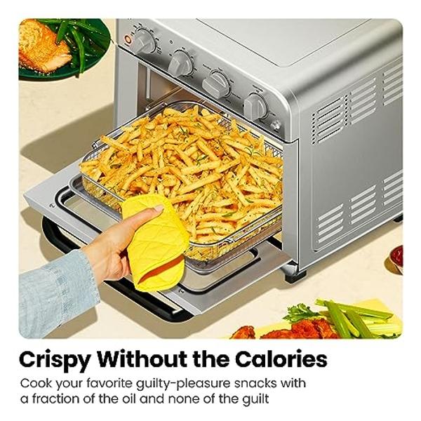 Chefman Air Fryer Toaster Oven Combo, 7-in-1, Convection Oven Countertop Extra Large 19 Quart Oven Air Fryer, Cook a 10-Inch Pizza, 4 Slice Toaster, Integrated Timer, Auto-Shutoff,