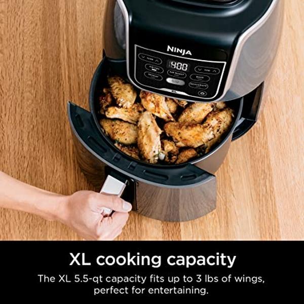 Ninja Air Fryer XL, 5.5 Qt. Capacity that can Air Fry, Air Roast, Bake, Reheat & Dehydrate, with Dishwasher Safe, Nonstick Basket & Crisper Plate and a Chef-Inspired Recipe Guide, 