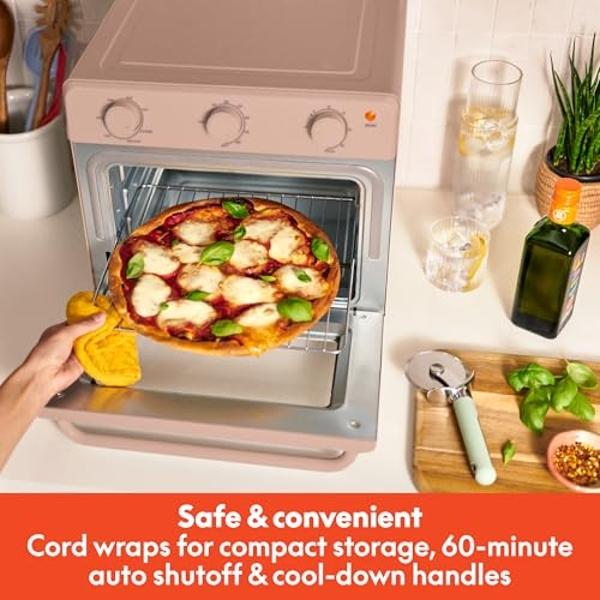 CHEFMAN Small, Compact Air Fryer Healthy Cooking, 2 Qt, Nonstick, User Friendly and Adjustable Temperature Control w/ 60 Minute Timer & Auto Shutoff, Dishwasher Safe Basket, BPA - 