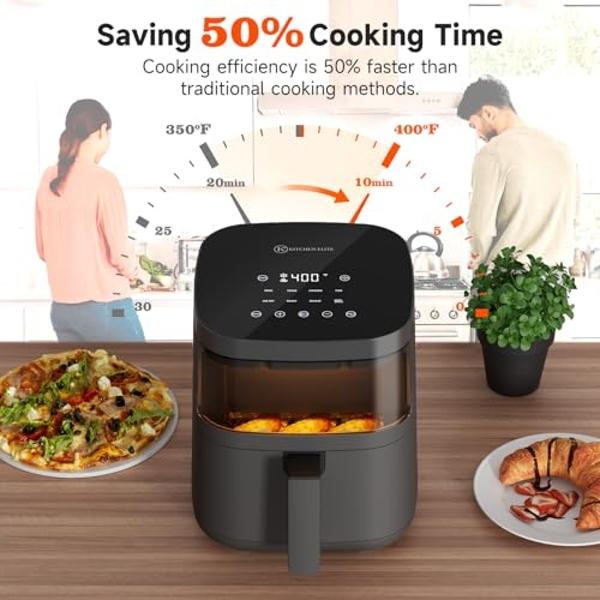 Midea Flexify French Door Toaster Oven Air Fryer Combo, 26.4 QT, Extra Large Air Fryer Countertop Oven 10-in-1 Combo, 25% Faster Cooking and 90% Less Oil, Stainless Steel