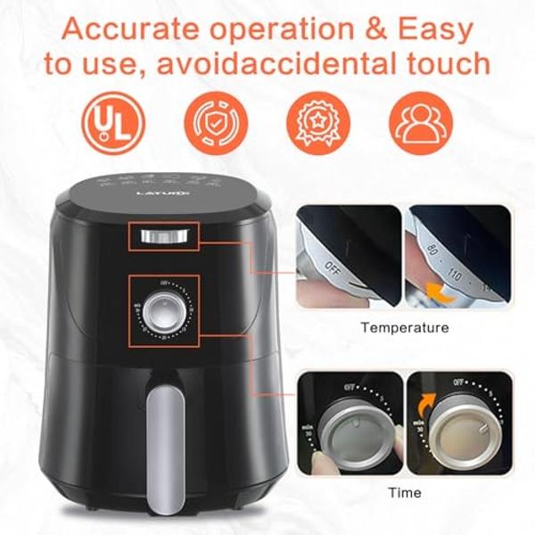 COSORI Air Fryer Pro LE 5-Qt Airfryer, With 20PCS paper liners, 10 Functions that Dry, Bake, Roast &Preheat, Shake Reminder, Up to 450℉, 85% Oil less, Compact, 130+ Recipes, Dishwa