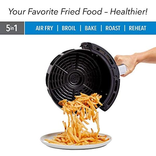 PowerXL Air Fryer 7 QT Maxx Classic, Extra Hot Air Fry, Cook, Crisp, Broil, Roast, Bake, High Gloss Finish, Nonstick, Black