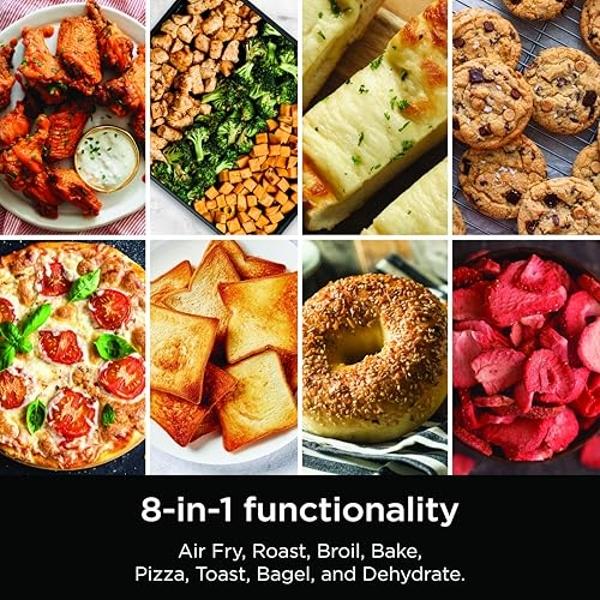 Ninja Flip Toaster Oven&Air Fryer, 8-in-1 Functionality, Flip Up&Away Capability for Storage Space, LargeCapacity, Air Fry Basket, SheetPan, Wire Rack&Removable Crumb Tray, Stainle
