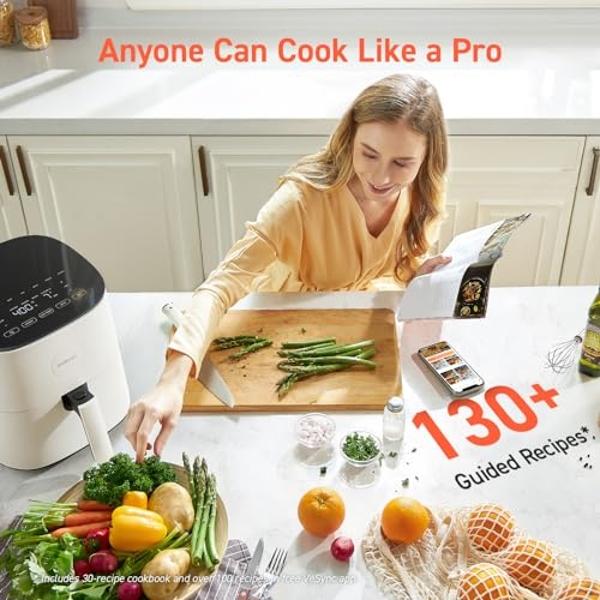COSORI Air Fryer Pro LE 5-Qt Airfryer, With 20PCS paper liners, 10 Functions that Dry, Bake, Roast &Preheat, Shake Reminder, Up to 450℉, 85% Oil less, Compact, 130+ Recipes, Dishwa
