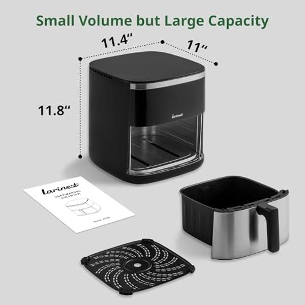 DASH Tasti-Crisp™ Electric Air Fryer Oven, 2.6 Qt., Teal – Compact Air Fryer for Healthier Food in Minutes, Ideal for Small Spaces - Auto Shut Off, Analog, 1000-Watt