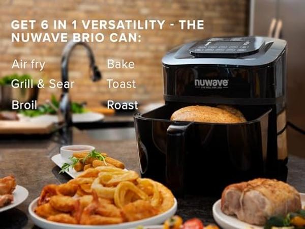 BELLA 2.9 Qt Touchscreen Air Fryer Oven and 5-in-1 Multicooker with Removable NonstickDishwasher Safe Crisping Tray and Basket, 1400 Watt Heating System, Matte Red