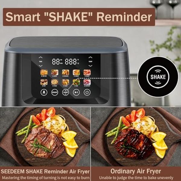 BELLA 3 Qt Manual Air Fryer Oven and 5-in-1 Multicooker with Removable Nonstick and Dishwasher Safe Crisping Tray and Basket, 1400 Watt Heating System, Matte Black