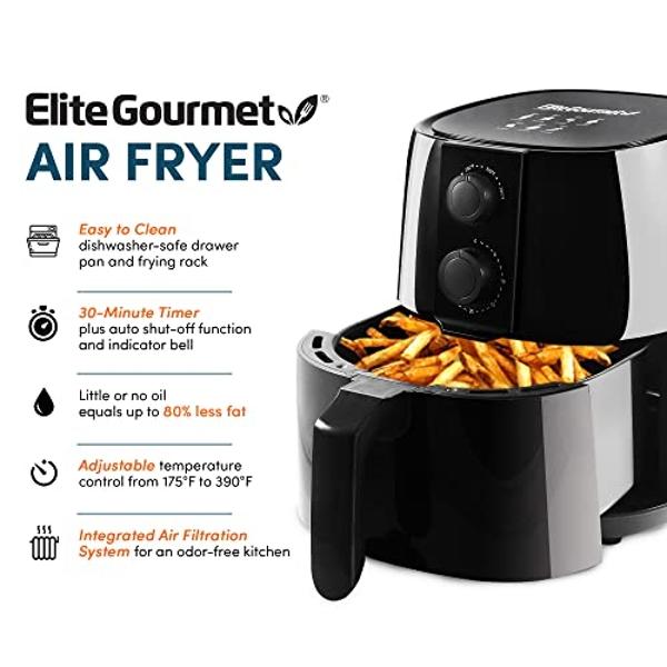 BELLA 3 Qt Manual Air Fryer Oven and 5-in-1 Multicooker with Removable Nonstick and Dishwasher Safe Crisping Tray and Basket, 1400 Watt Heating System, Matte White
