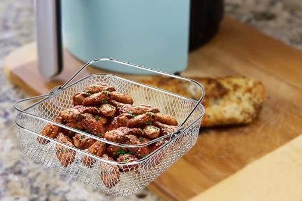 Air fryer Basket 8.19 inch Compatible for Instant Vortex,Air Fryer Accessories for COSORI,Mesh Basket