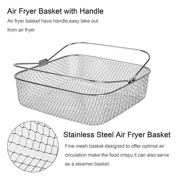 Air fryer Basket 8.19 inch Compatible for Instant Vortex,Air Fryer Accessories for COSORI,Mesh Basket