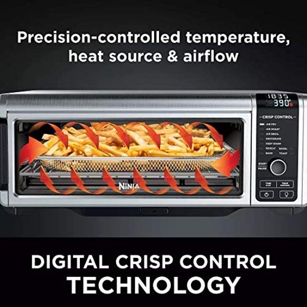 Ninja Foodi 9-in-1 Digital Oven Air Fry, Air Roast/ Broil, Bake, Bagel, Toast, Dehydrate, Keep Warm, and Reheat - Stainless Steel