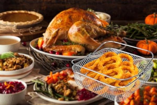 Air fryer Basket 8.19 inch Compatible for Instant Vortex,Air Fryer Accessories for COSORI,Mesh Basket