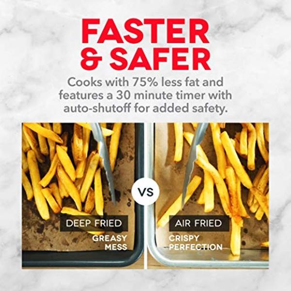 Dash DFAF600GBSS01 AirCrisp Pro Electric Air Fryer + Oven Cooker with Digital Display + 8 Presets, Temperature Control, Non Stick Fry Basket, Recipe Guide + Auto Shut Off Feature, 