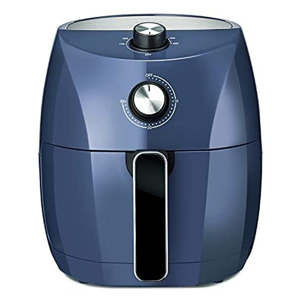 Crux 3.7QT Manual Air Fryer, Faster Pre-Heat, No-Oil Frying, Fast Healthy Evenly Cooked Meal Every Time, Dishwasher Safe Non Stick Pan and Crisping Tray for Easy Clean Up, Stainles