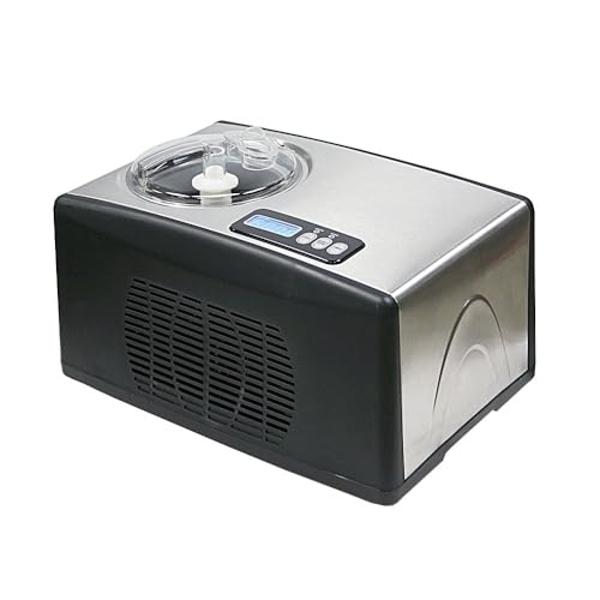 Whynter Ice Cream Maker Machine 1.6 Qt. Automatic with Built-In Compressor, LCD Digital Display & Timer, No Pre-Freezing, ICM-15LS, Stainless Steel
