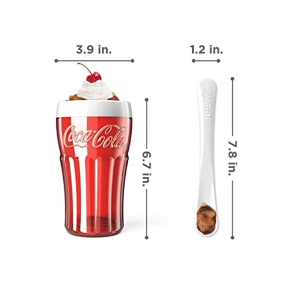 ZOKU Coca-Cola Float & Slushy Maker, Retro Make and Serve Cup with Freezer Core Creates Single-serving Smoothies, Slushies and Milkshakes in Minutes, BPA-free