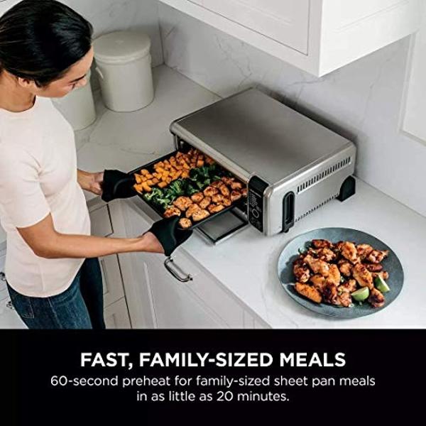 Ninja Foodi 9-in-1 Digital Oven Air Fry, Air Roast/ Broil, Bake, Bagel, Toast, Dehydrate, Keep Warm, and Reheat - Stainless Steel